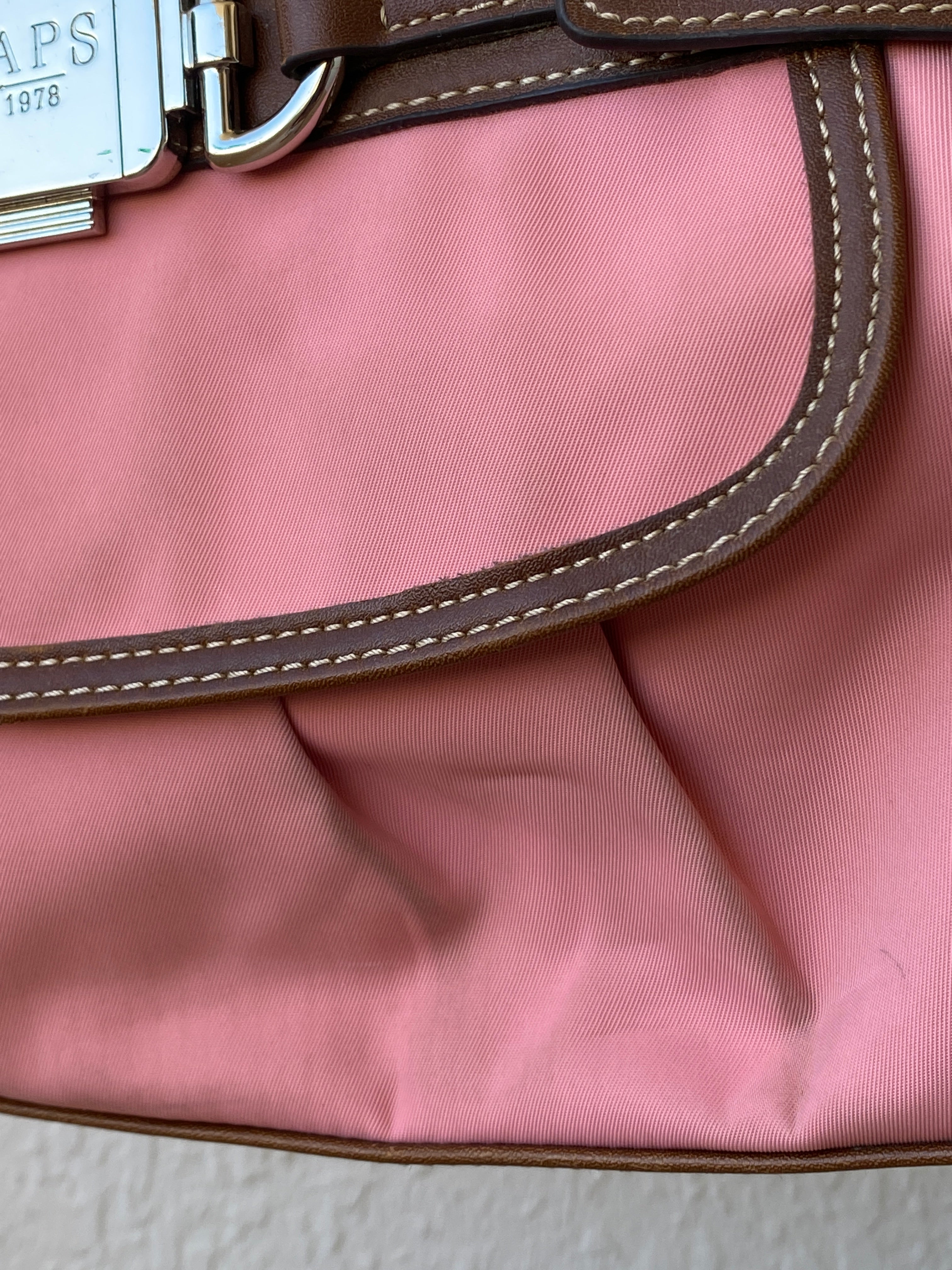 Chaps Pink Brown Shoulder Bag