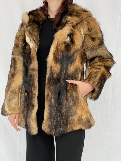 Luxurious Vintage Gaewolf Exclusive Real Fur Heavy Hooded Jacket - M