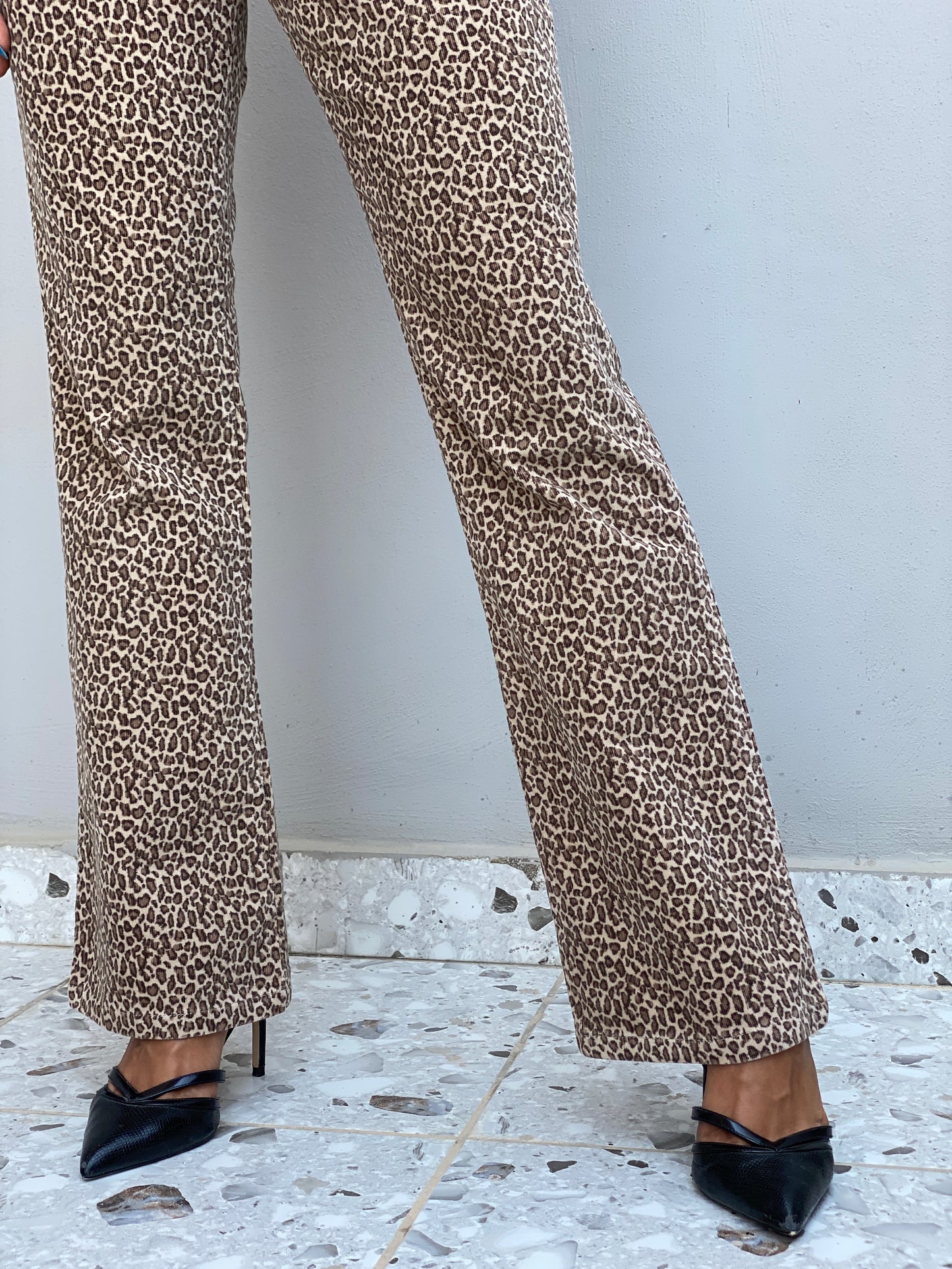 Vintage Y2K GAP Leopard Print Straight Leg Jeans Brown Animal Print - S