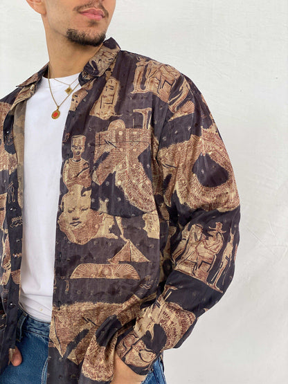 Vintage Thai Silk Collection Printed Full-Sleeve Shirt - Balagan Vintage Full Sleeve Shirt 90s, Abdullah, full sleeve shirt, NEW IN