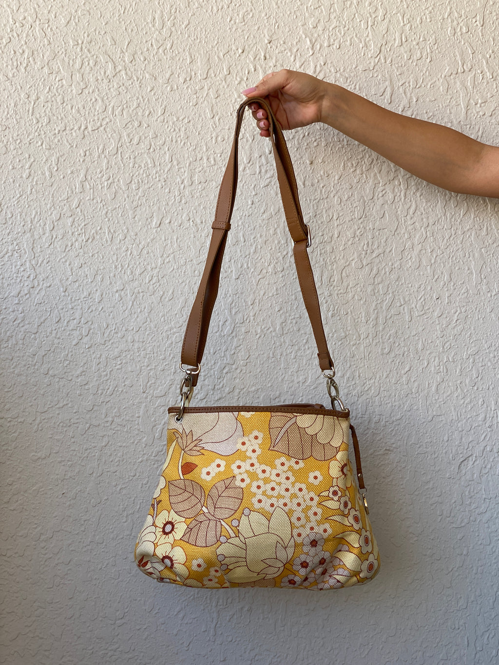 Y2K Spartina Daufuskie Island Floral Yellow Adjustable Strap Bag