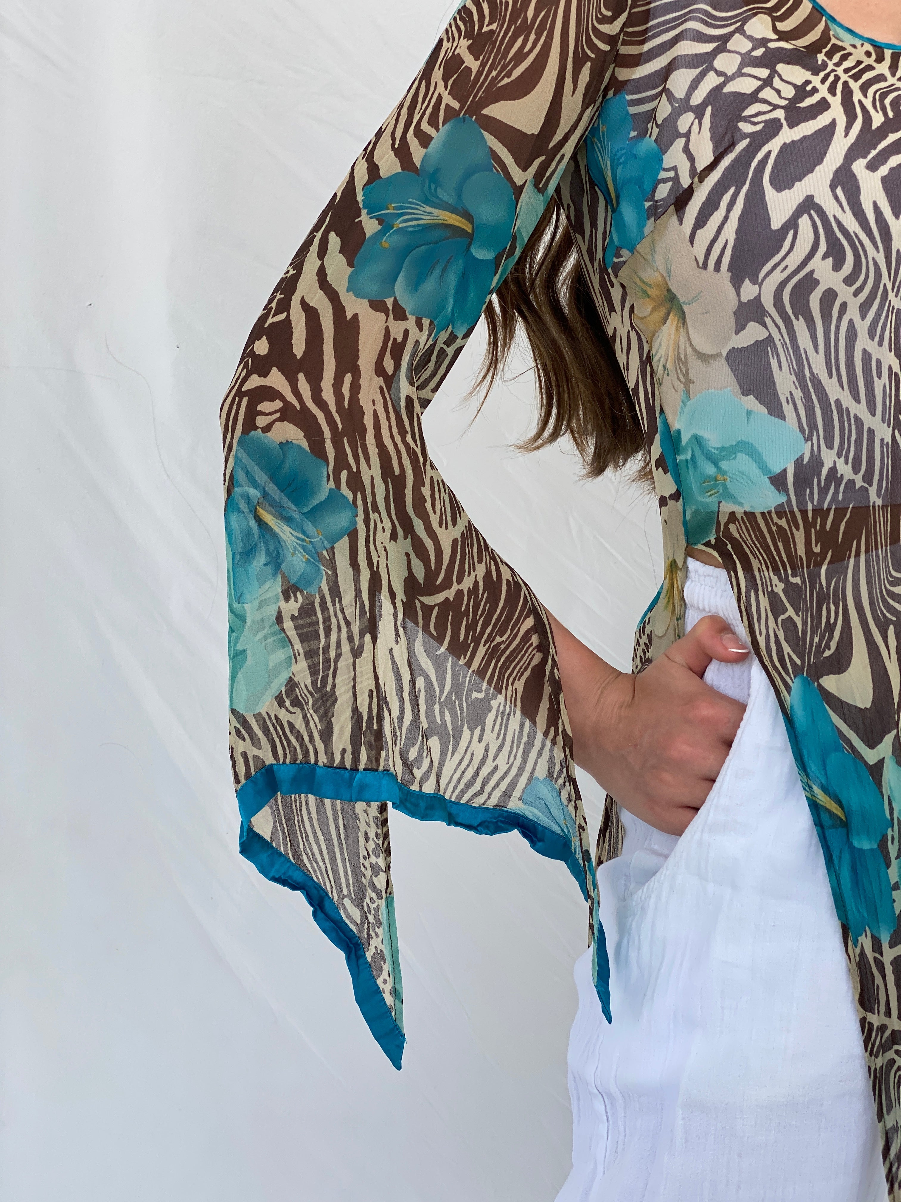 Luisa Spagnoli Sheer Silk Top - S