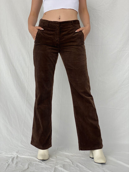 SOFIE D'HOORE Brown Corduroy Women’s Straight Leg Pants - 38EUR