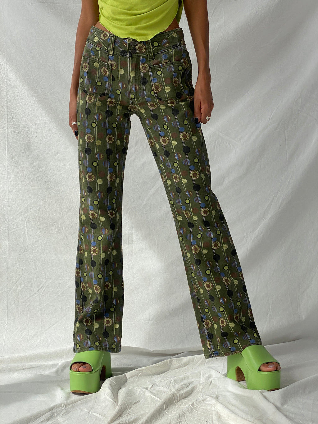 Statement Vintage Rocky Girl Casual Wear Groovy Straight Leg Jeans - S