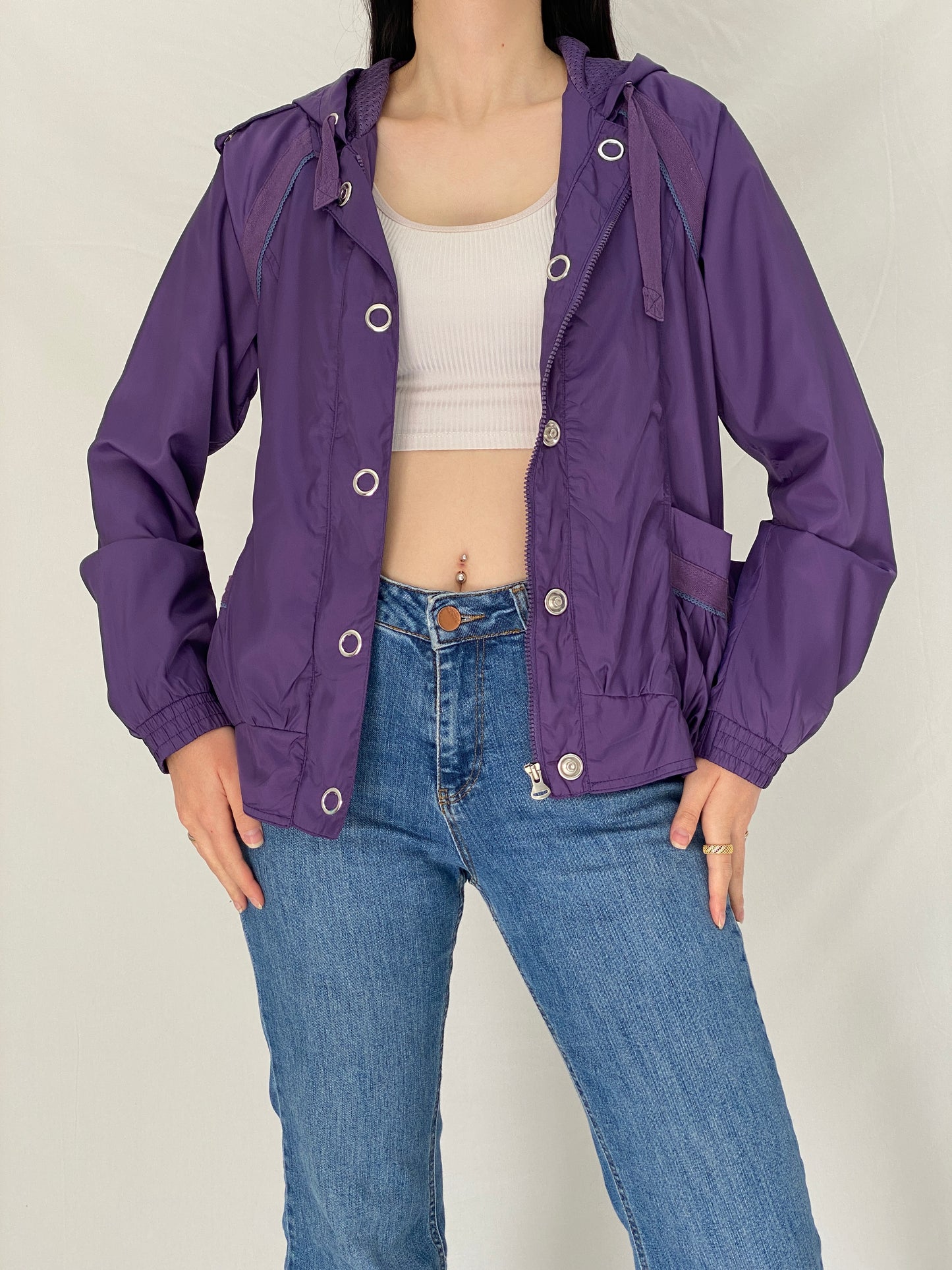 Adidas x Stella McCartney Purple Windbreaker Track Lightweight Sports Jacket - L