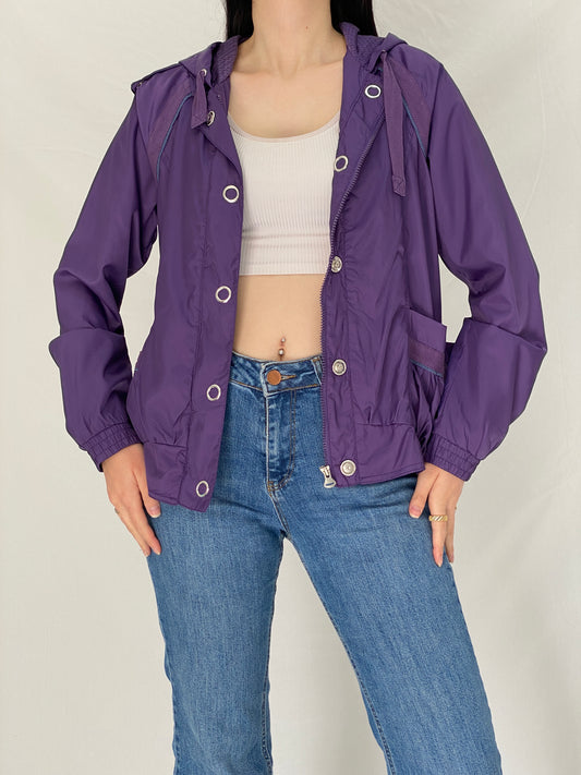 Adidas x Stella McCartney Purple Windbreaker Track Lightweight Sports Jacket - L