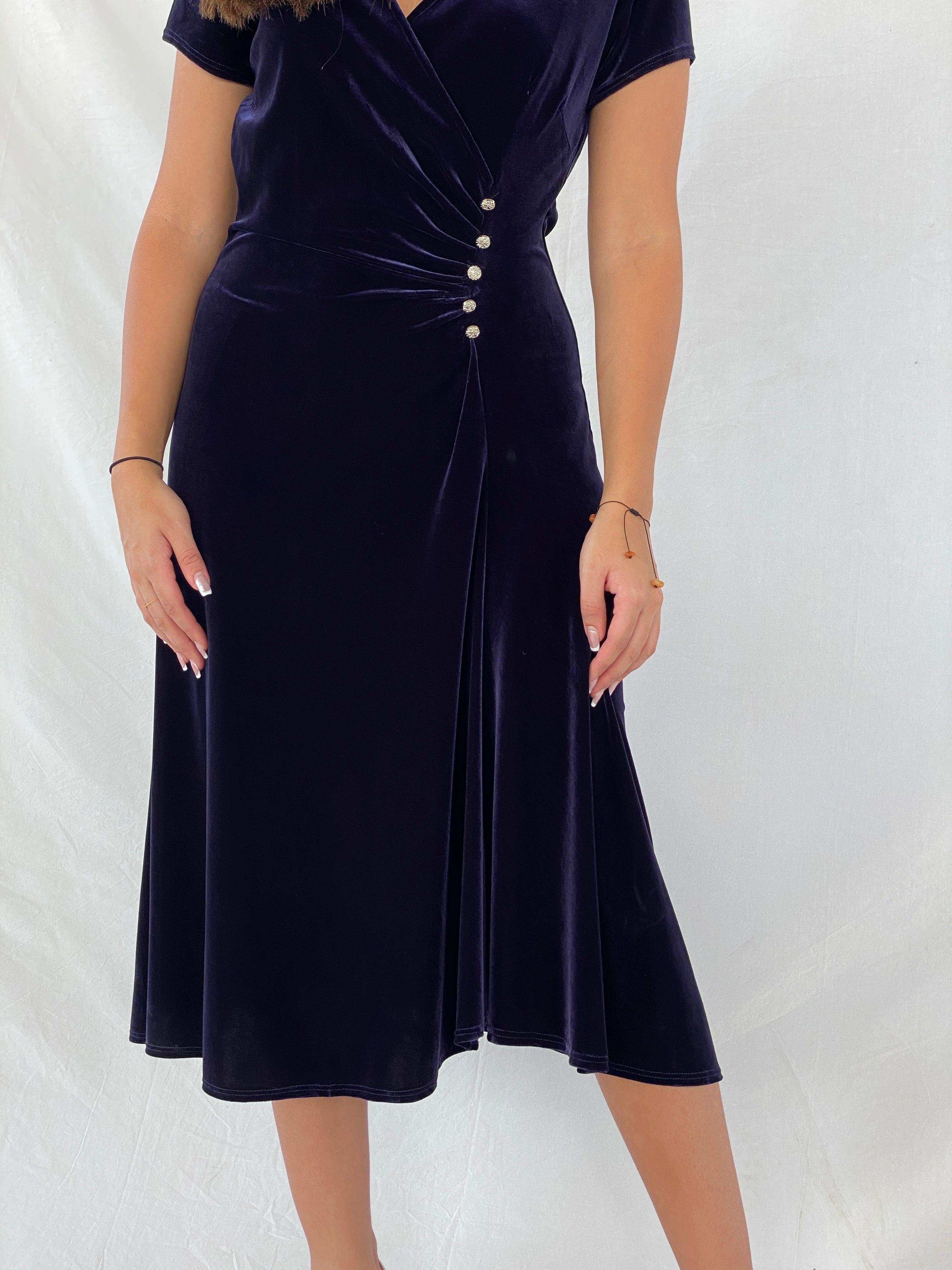 Gorgeous SIGNATURE By Robbie Bee Dress - Balagan Vintage Velvet Dress 00s, 90s, midi dress, NEW IN, Rama