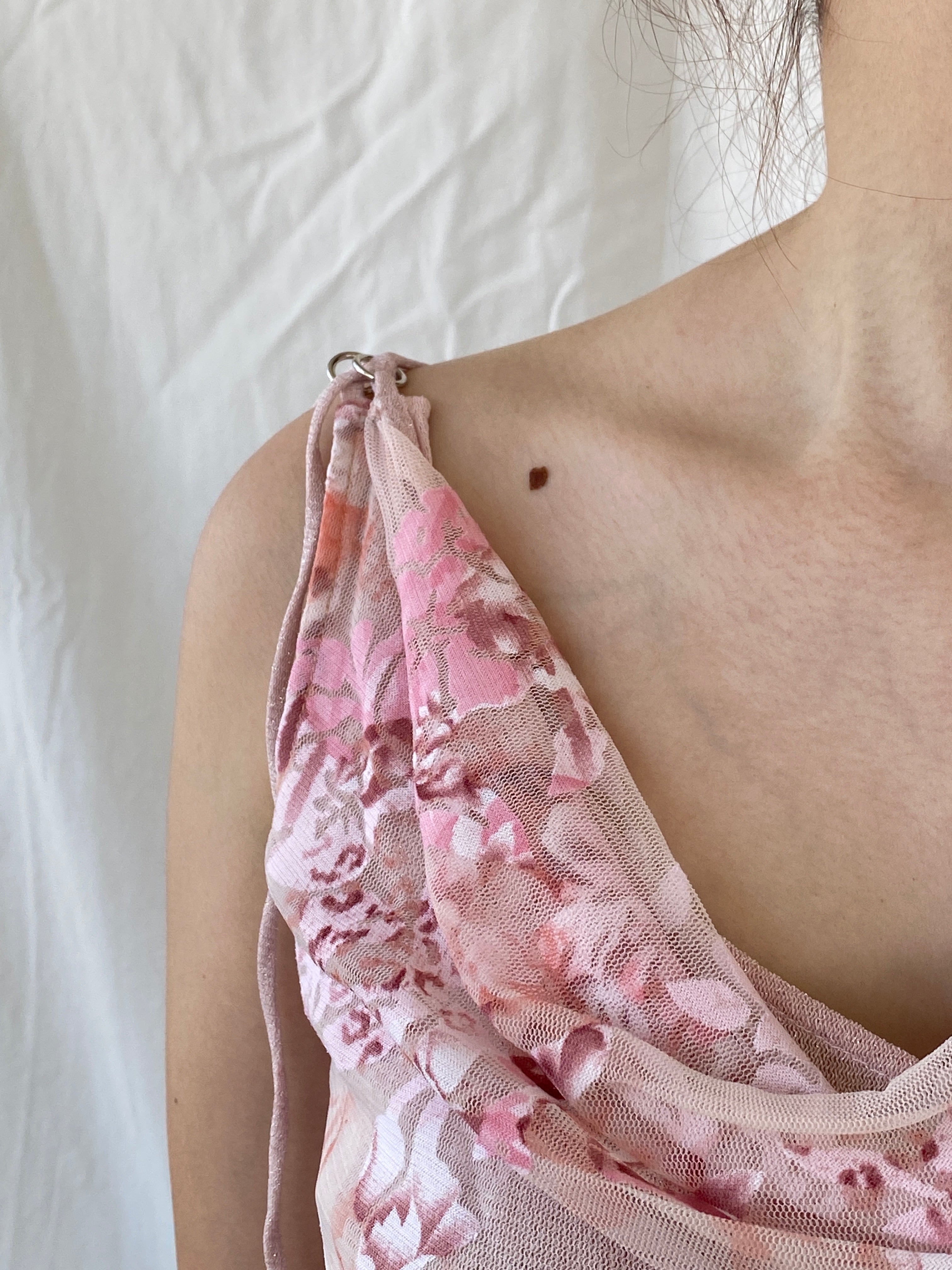 Y2K Mia Mia Fairy Pink Cowl Neck Twist Women’s Top - S