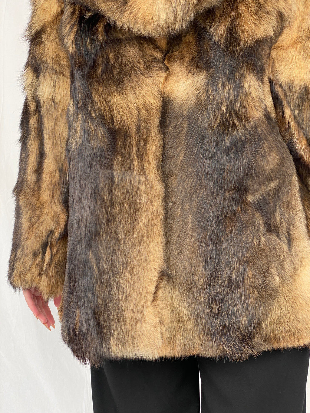 Luxurious Vintage Gaewolf Exclusive Real Fur Heavy Hooded Jacket - M