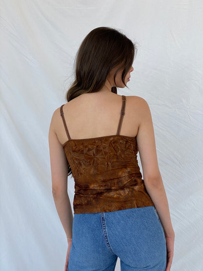 Y2K Brown Cami Top - S