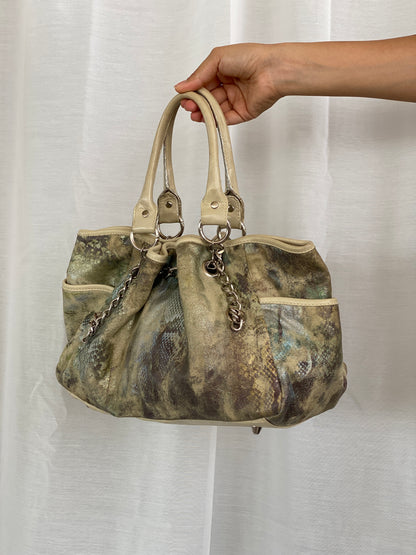 Vintage Retro Alessandro Snakeskin Hobo Shoulder Bag