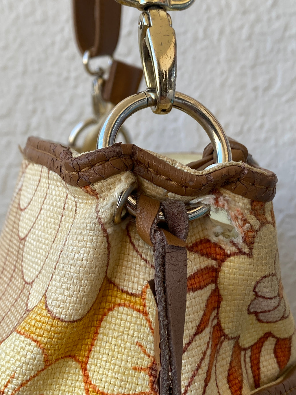 Y2K Spartina Daufuskie Island Floral Yellow Adjustable Strap Bag