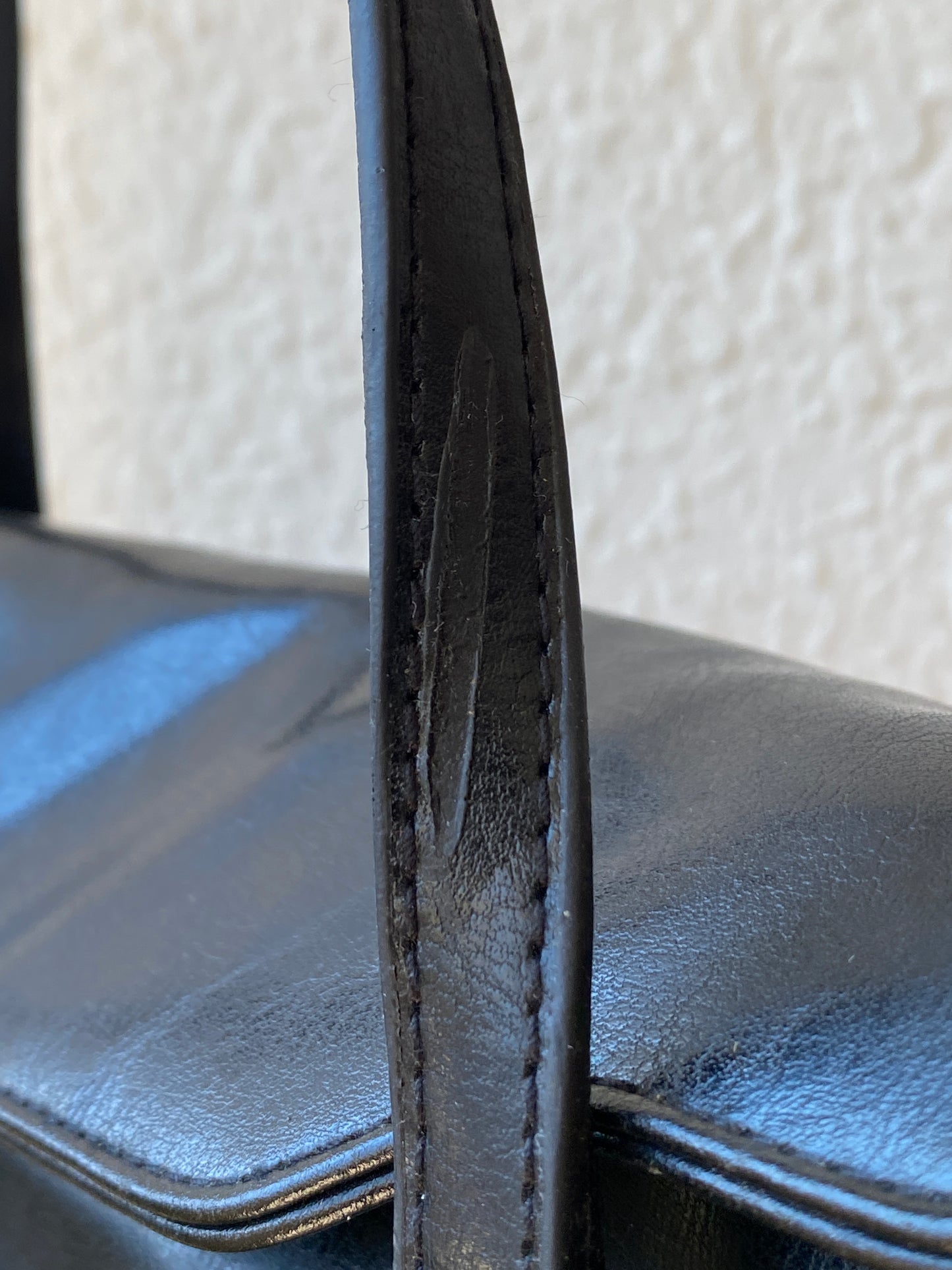 Vintage 90s Black Minimalist Double Pocket Shoulder Bag