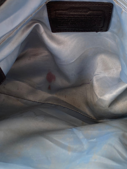 Vintage Y2K Coach Black Embossed Leather Shoulder Tote Bag Style F15658