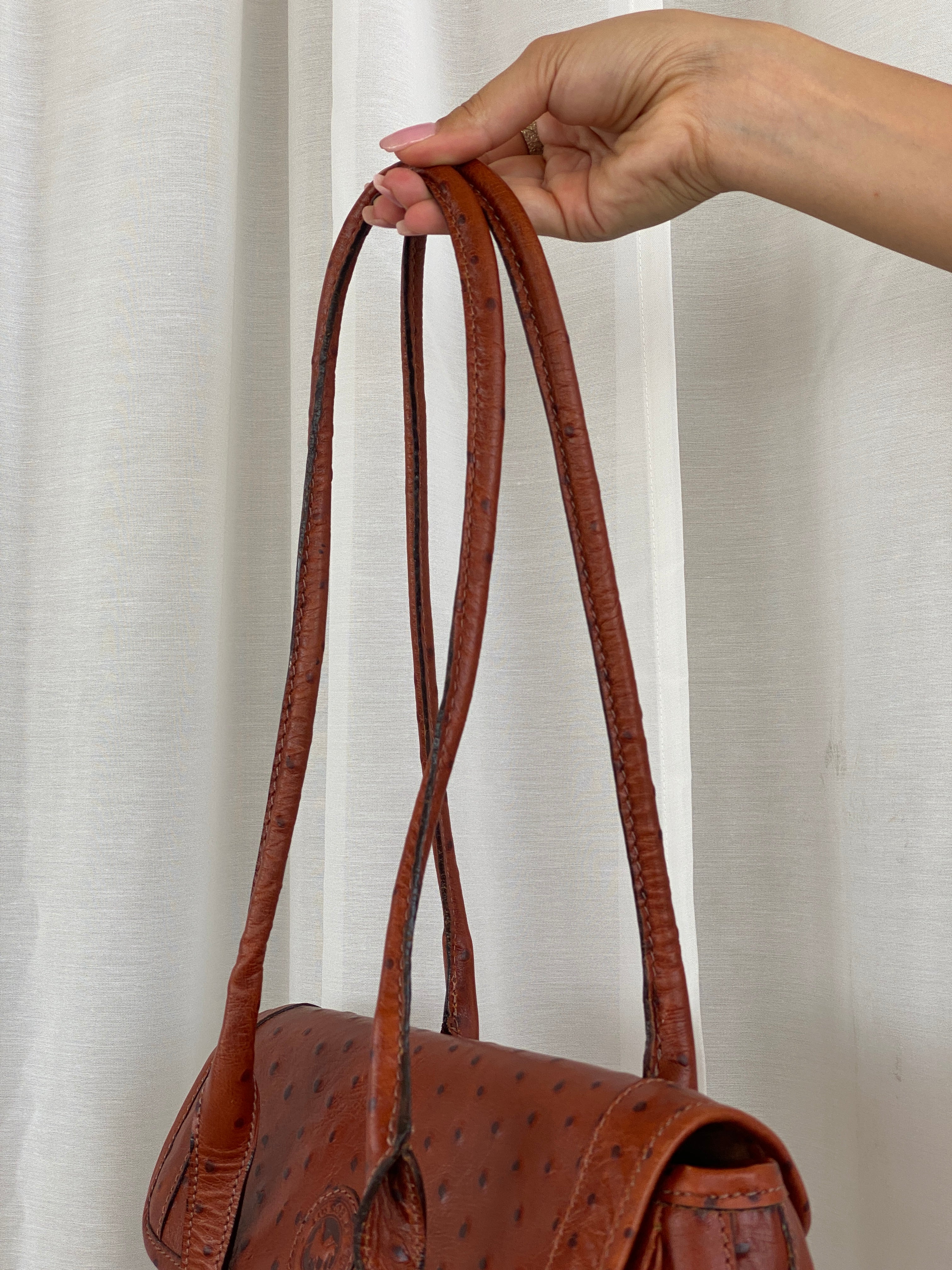 Vintage Los Robles Polo Time Brown Genuine Leather Shoulder Bag