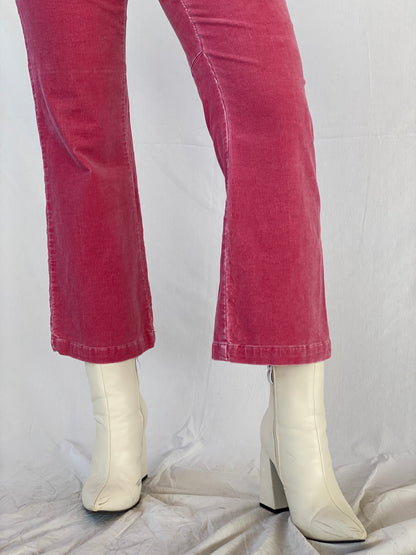 00s I-N-C International Concepts Pink Corduroy Mid-Rise Pants - 38EUR