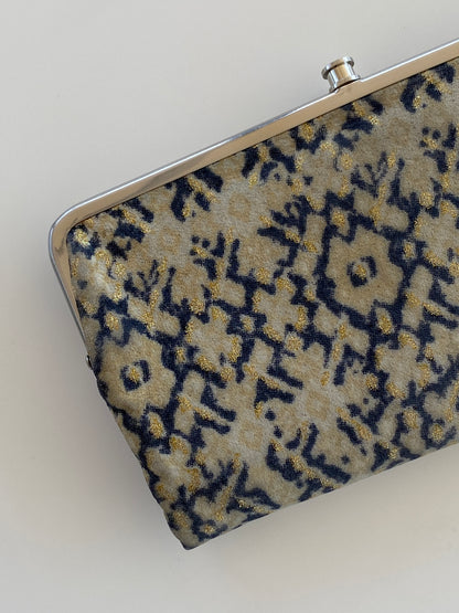 Hobo Blue & Tan Genuine Leather Clutch Wallet