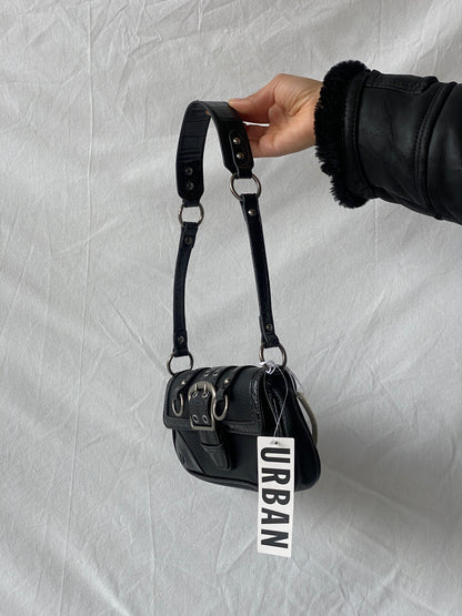 NWT Urban Outfitters UO Jade Baguette Black Shoulder Bag