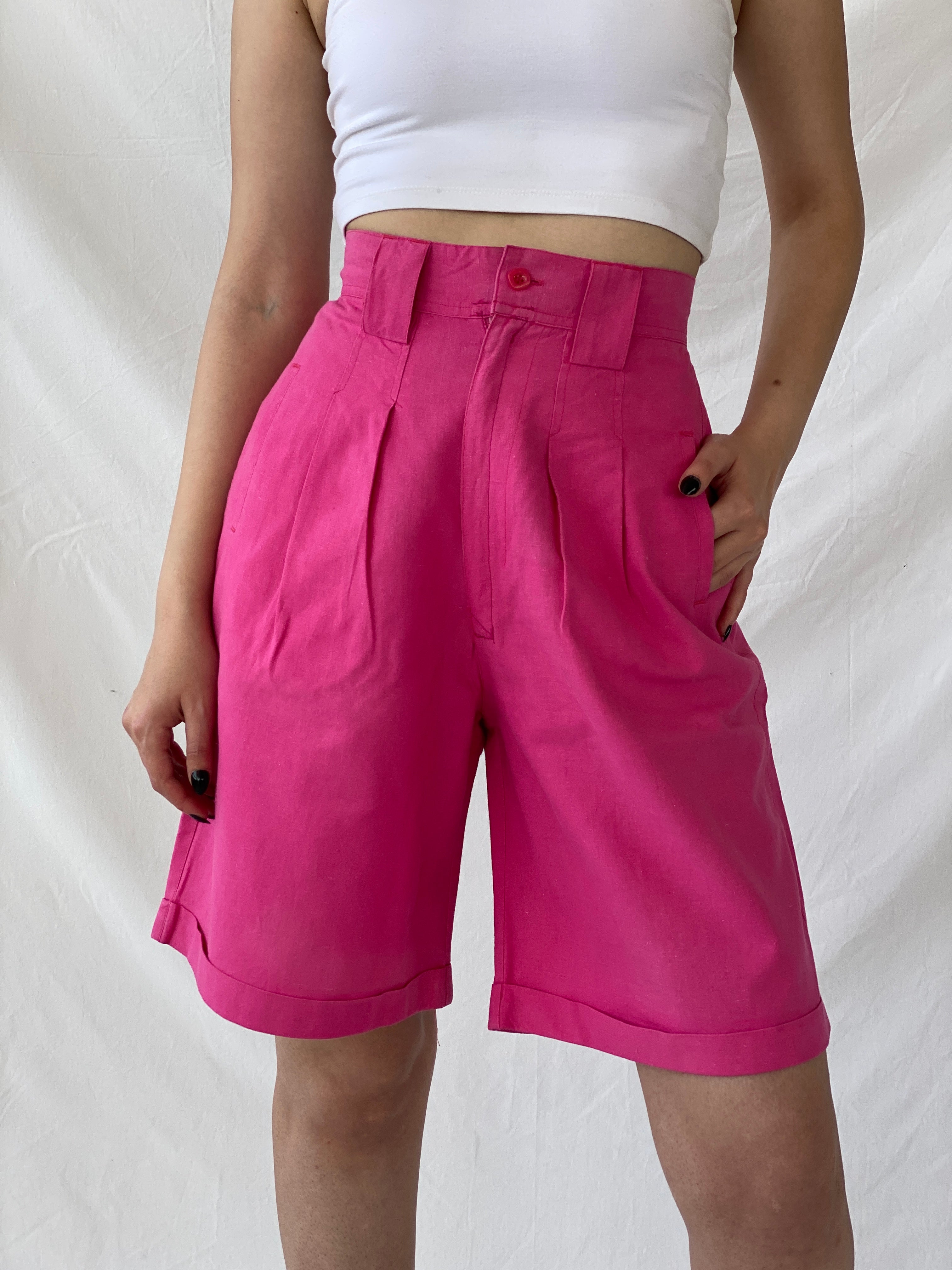 Vintage Jennifer Eden Pink Knee-Length Women’s Summer Shorts - S
