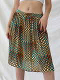 Vintage Handmade Geometric Square Midi Skirt - M