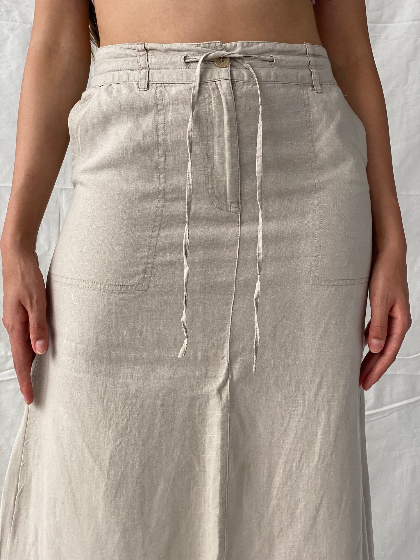 Y2K Next Maxi Linen Skirt - M