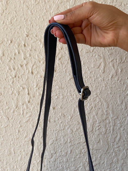 Vintage 90s Helena Vera Navy Blue Minimalist Multi-Pocket Shoulder Crossbody Bag