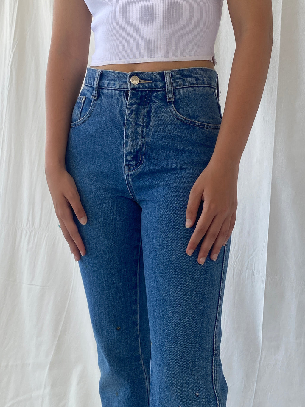 Vintage Y2K Arizona Embroidered Flower Design Women’s Jeans - 34EUR