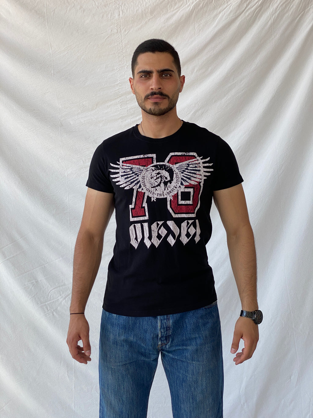 Diesel Men‘s Cotton Black T-Shirt - M