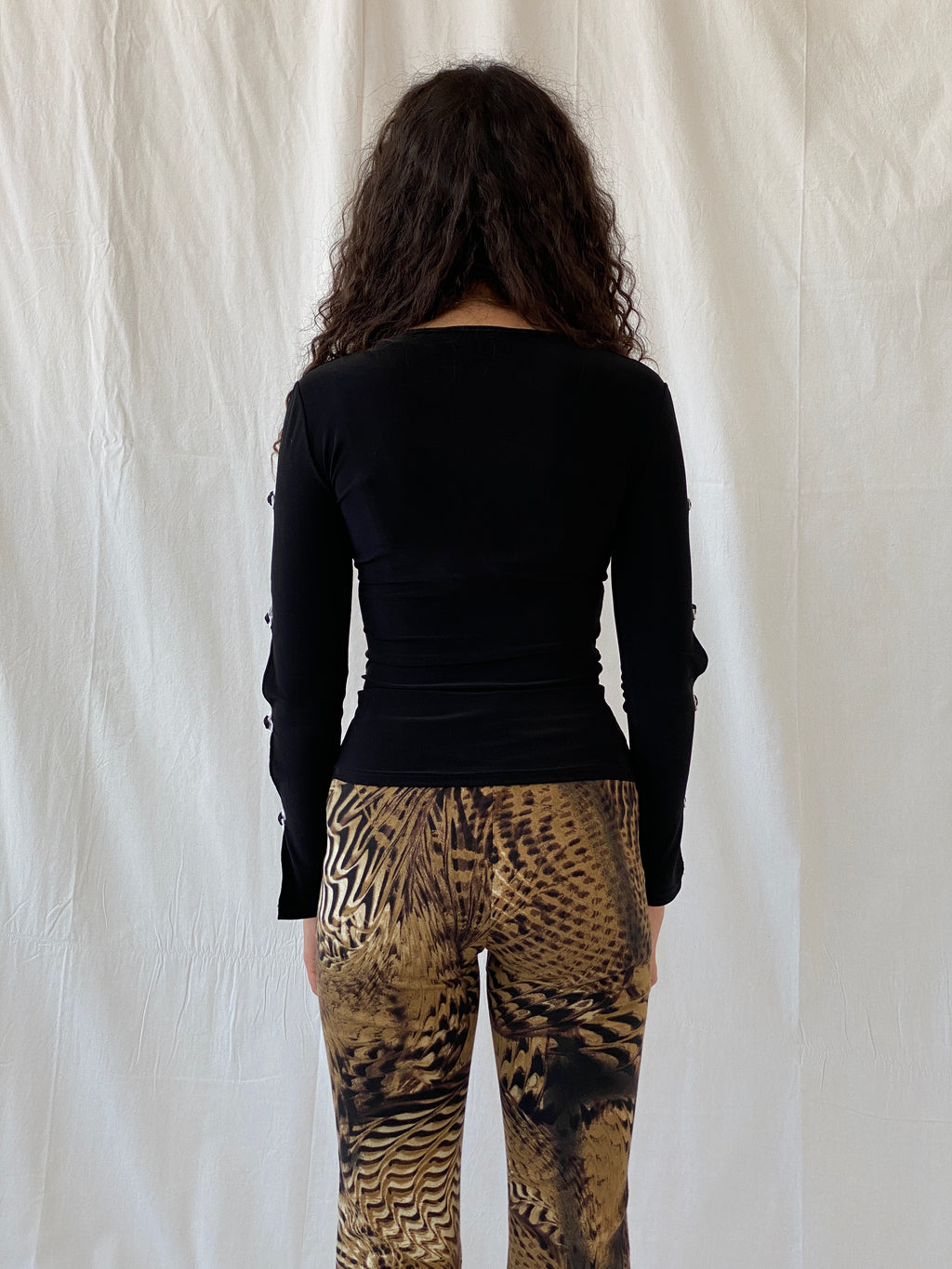 Vintage Y2K Anastasia Romantic Top With Floral Detail Cut Out Sleeve - S