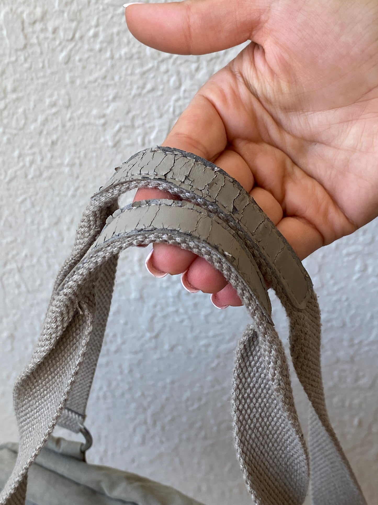 Y2K Woman by Tchibo Taupe Nylon Multi-Pocket Utility Messenger Bag