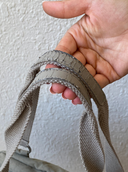 Y2K Woman by Tchibo Taupe Nylon Multi-Pocket Utility Messenger Bag