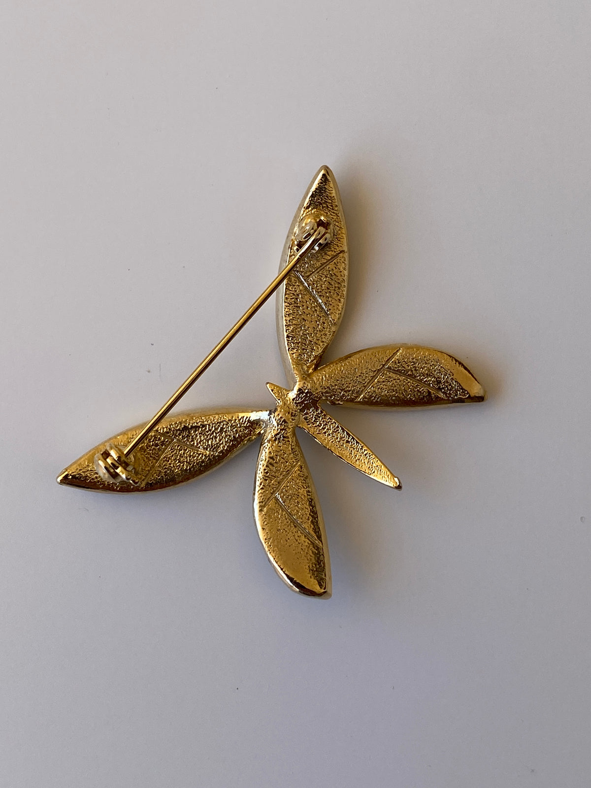 Vintage Blue Enamel Butterfly Brooch Gold Tone Statement Pin Vintage Blue Enamel Butterfly Brooch Gold Tone Statement Pin