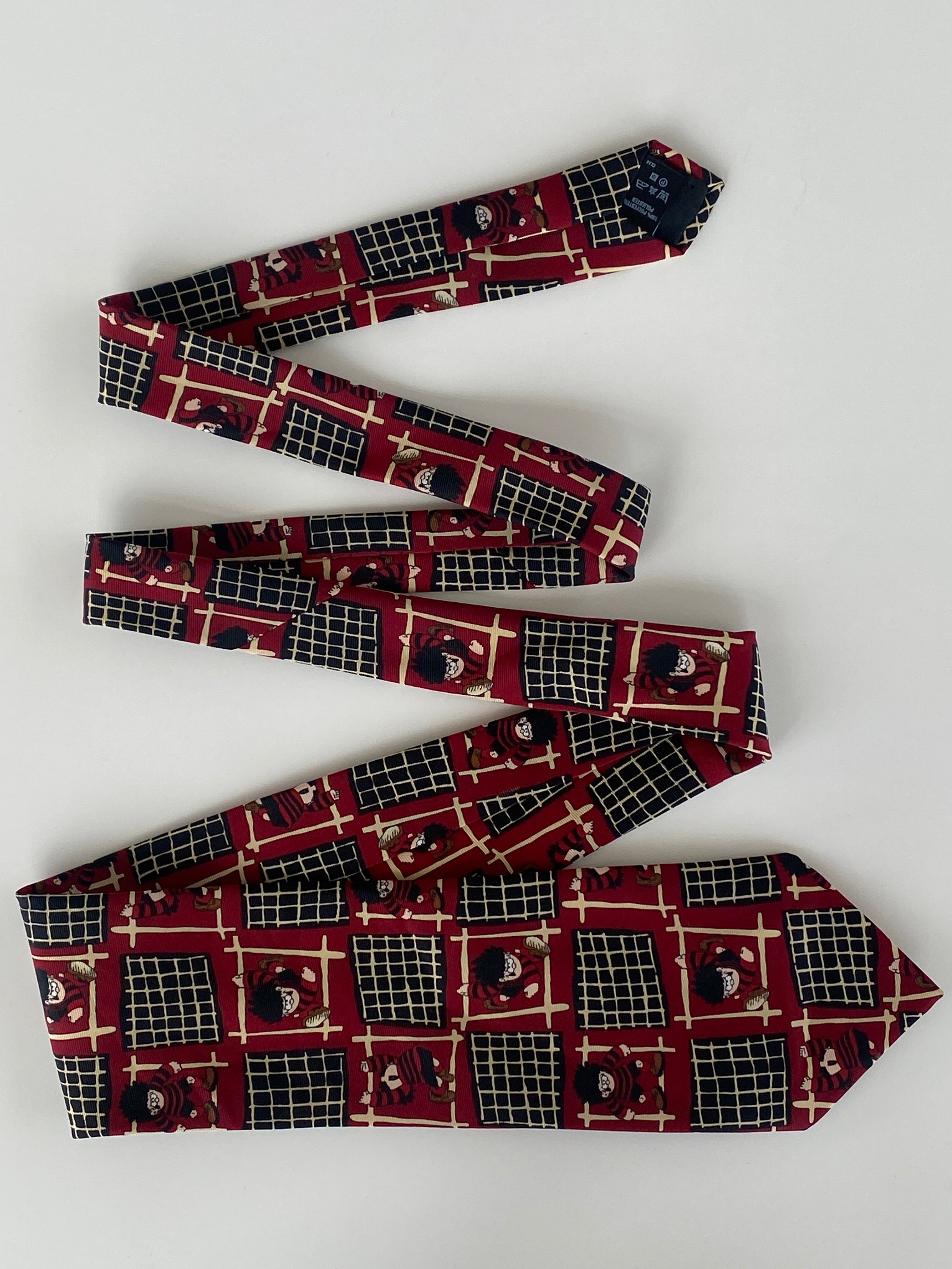 Vintage Dennis The Menace by Thomson & Co Graphic Red Tie