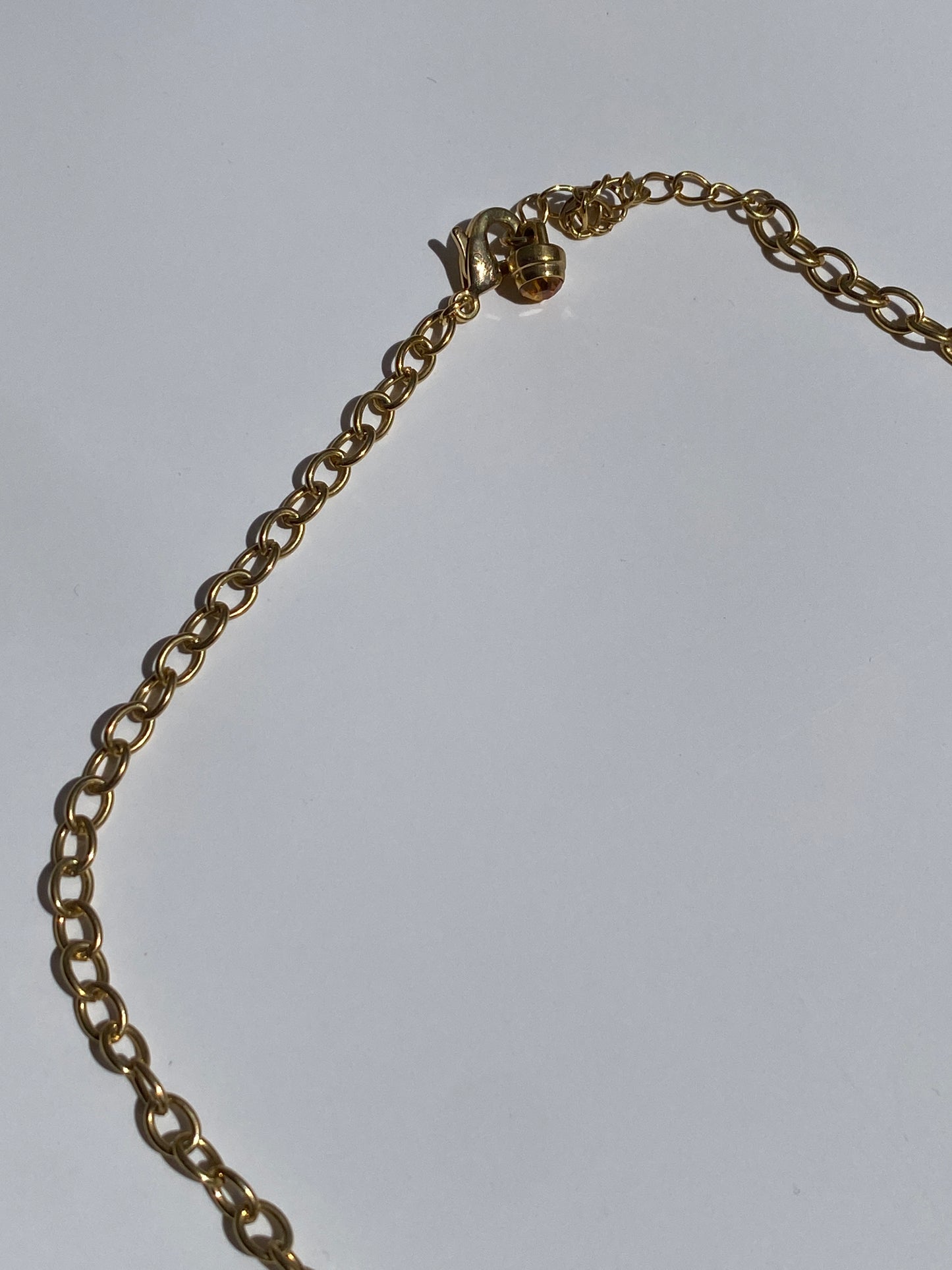 Vintage Gold Tone Rhinestone Medallion Pendant Necklace