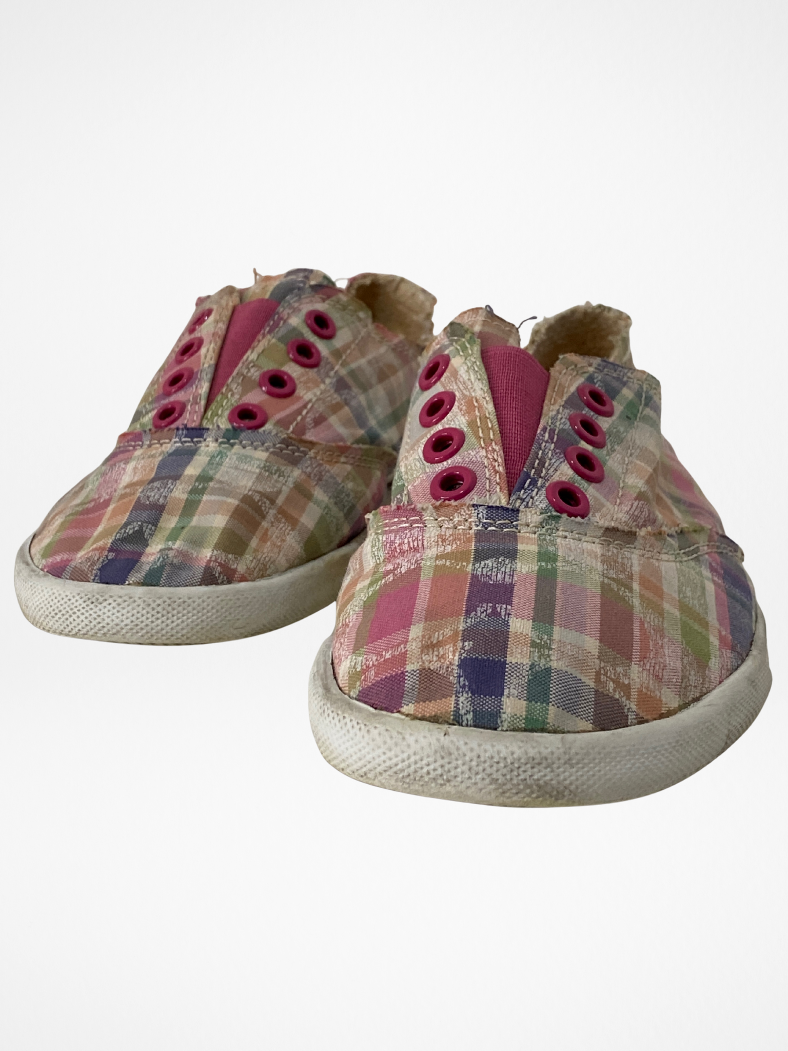 Coach Pink Plaid Distressed Slip-On Sneakers – 38.5 EU Coach Pink Plaid Distressed Slip-On Sneakers – 38.5 EU