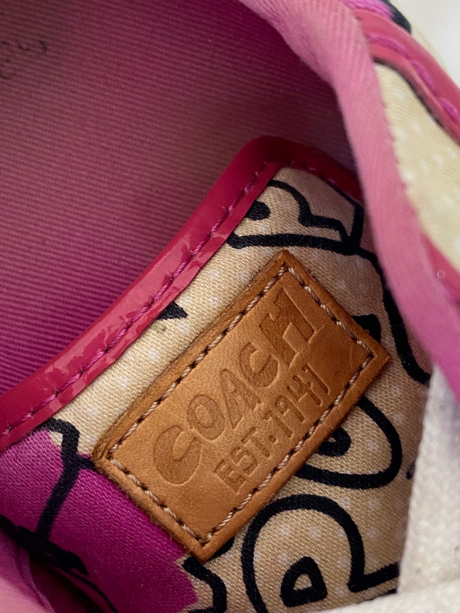 Vintage Coach Pink Floral Canvas Sneakers - 39EU