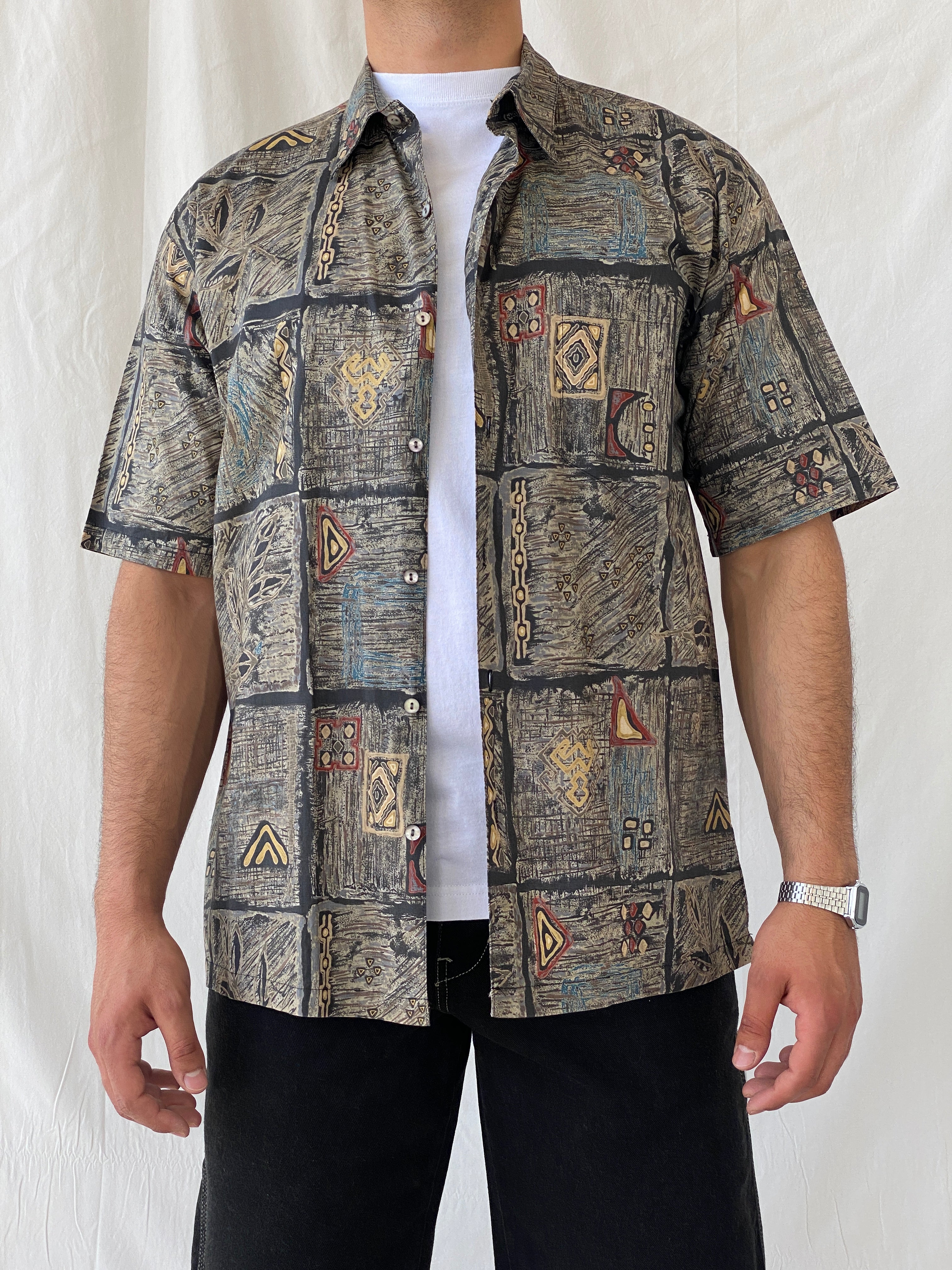 Vintage Tori Richard Honolulu Hawaiian Cotton Short Sleeve Men’s Printed Shirt - L