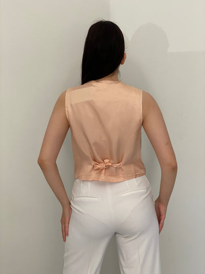Vintage 90s CLIO Multicolor Cotton Rayon Travel Tapestry Vest – M