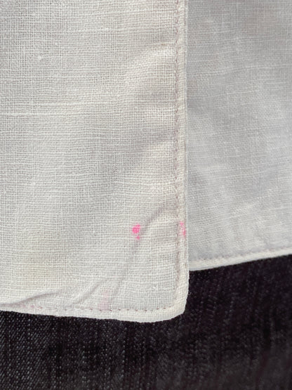 Vintage 90s Eagle’s Eye Ivory Linen Cotton Floral Embroidered Vest – S