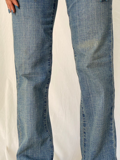 Vintage Y2K Forbidden Zone Blue Faded Low Rise Straight Leg Denim Jeans - S
