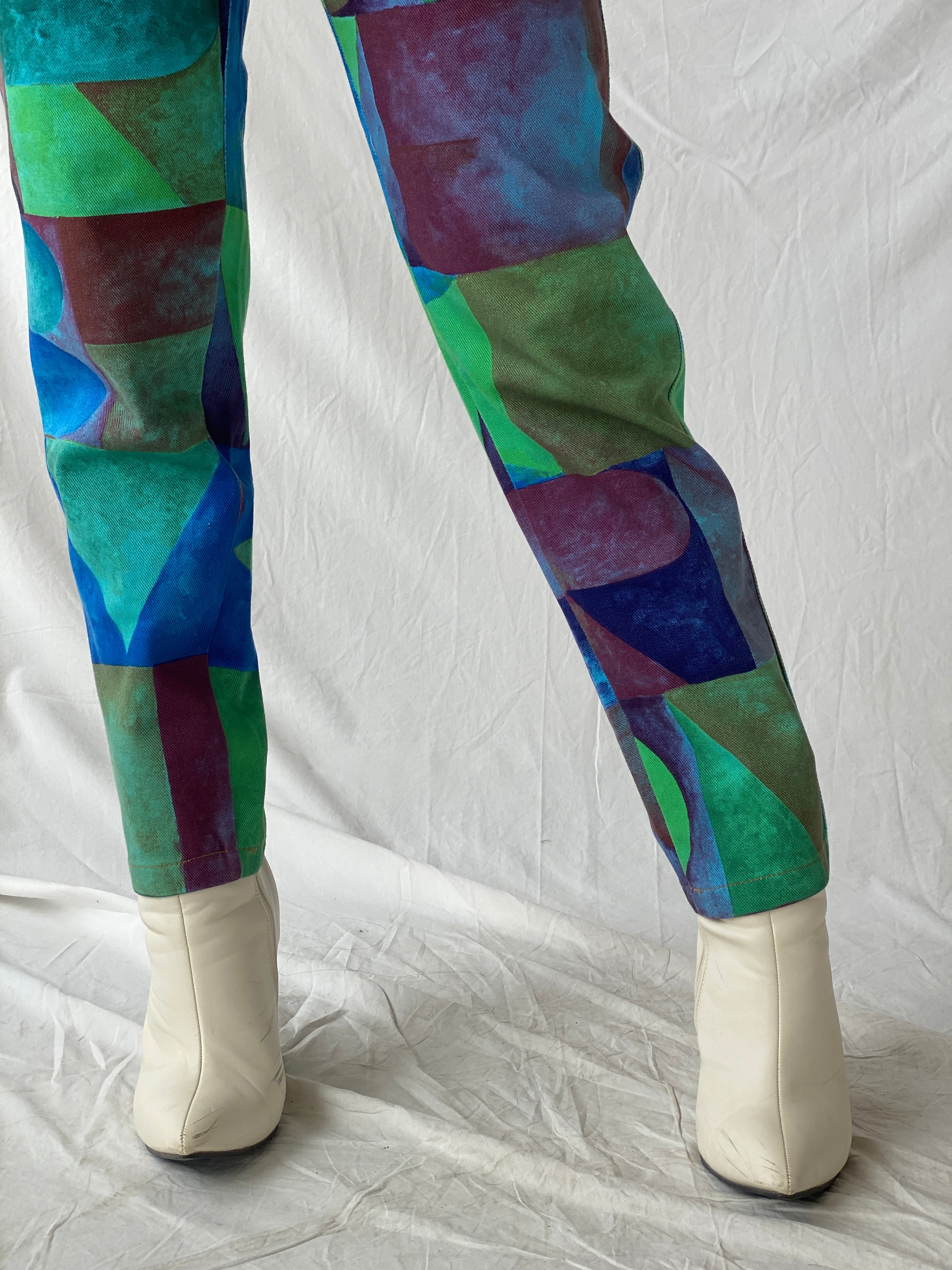 Vintage Capricci Abstract Multicolored Jeans - 34EUR