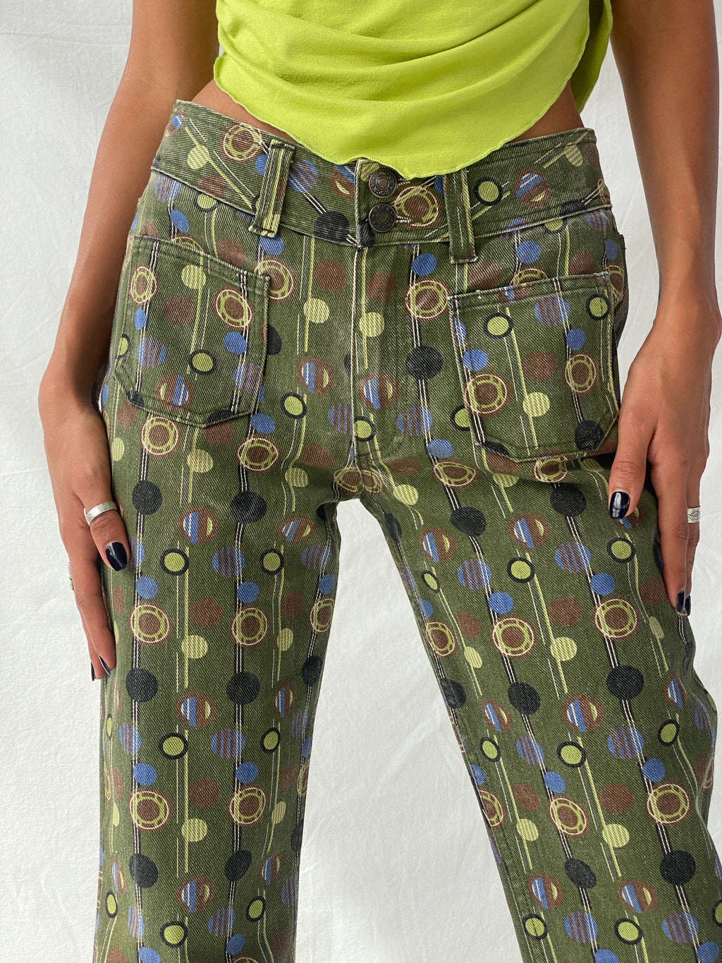 Statement Vintage Rocky Girl Casual Wear Groovy Straight Leg Jeans - S