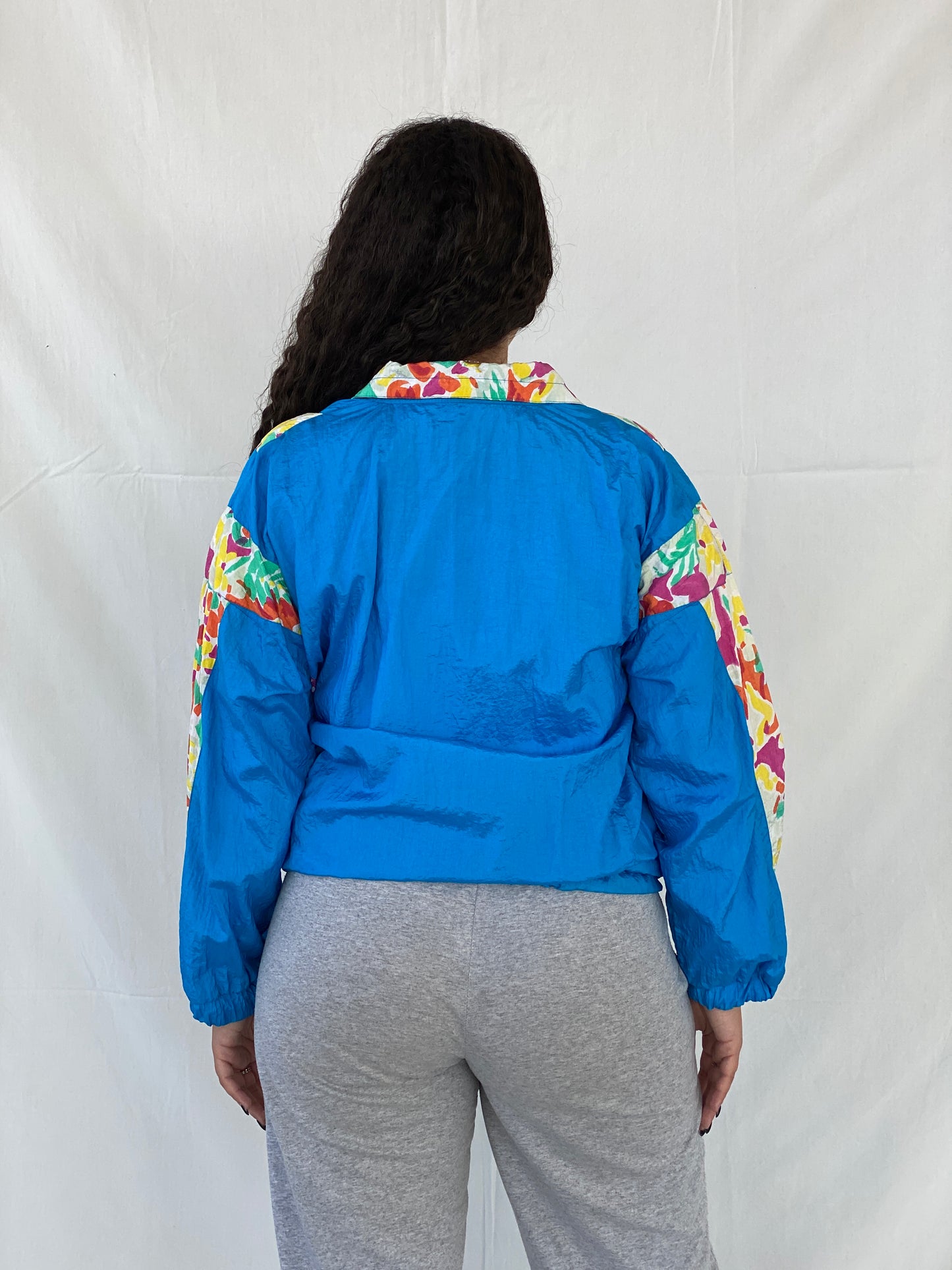 Vintage 80s/90s G Casuals Women’s Blue Windbreaker Track Jacket - S