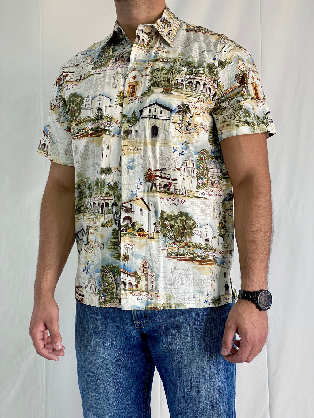 Vintage High Seas Trading Co Cotton Hawaiian Camp Shirt - S