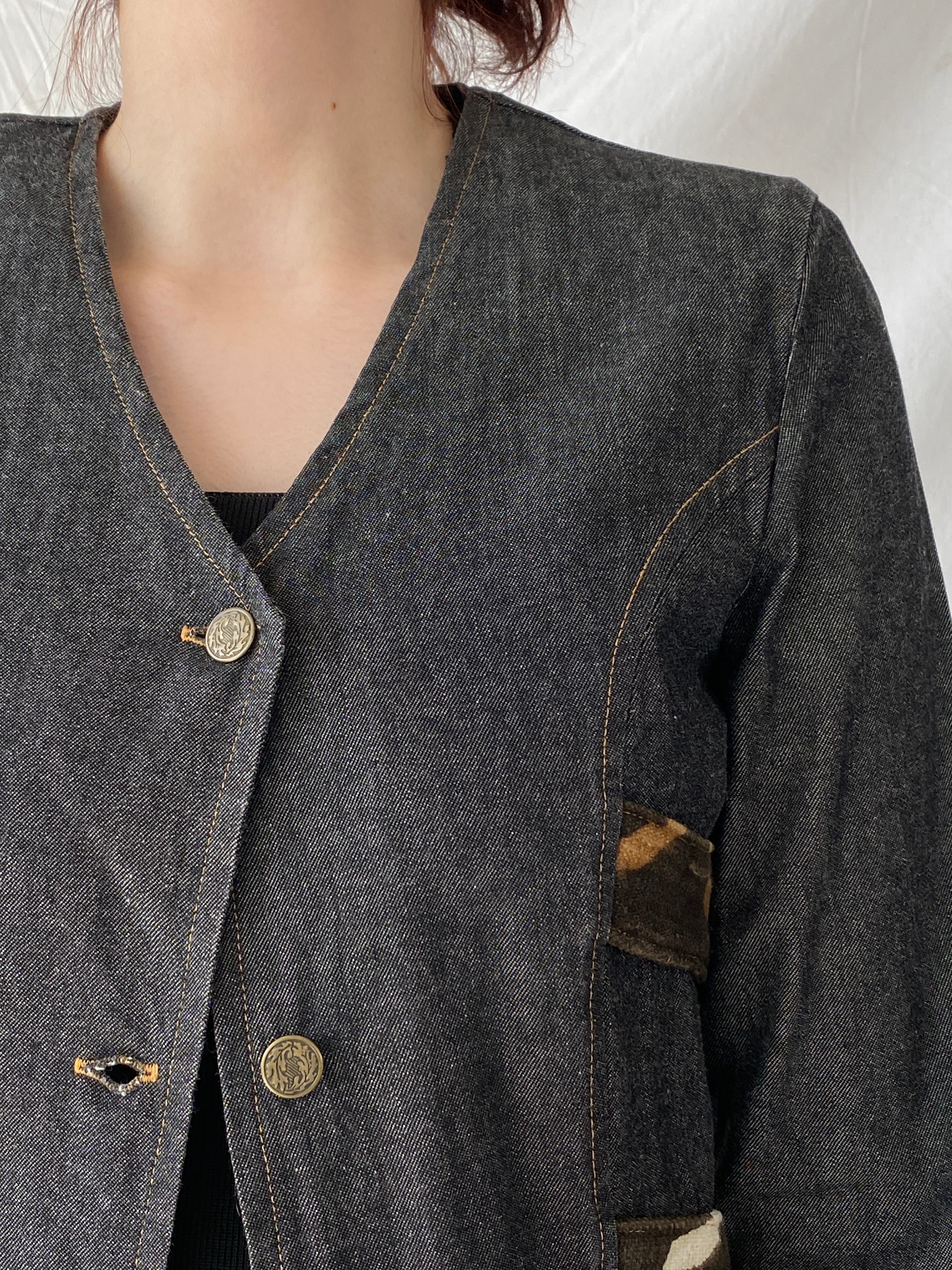 Vintage Jamp Fashion By Charlie Cotton Denim Jacket - M