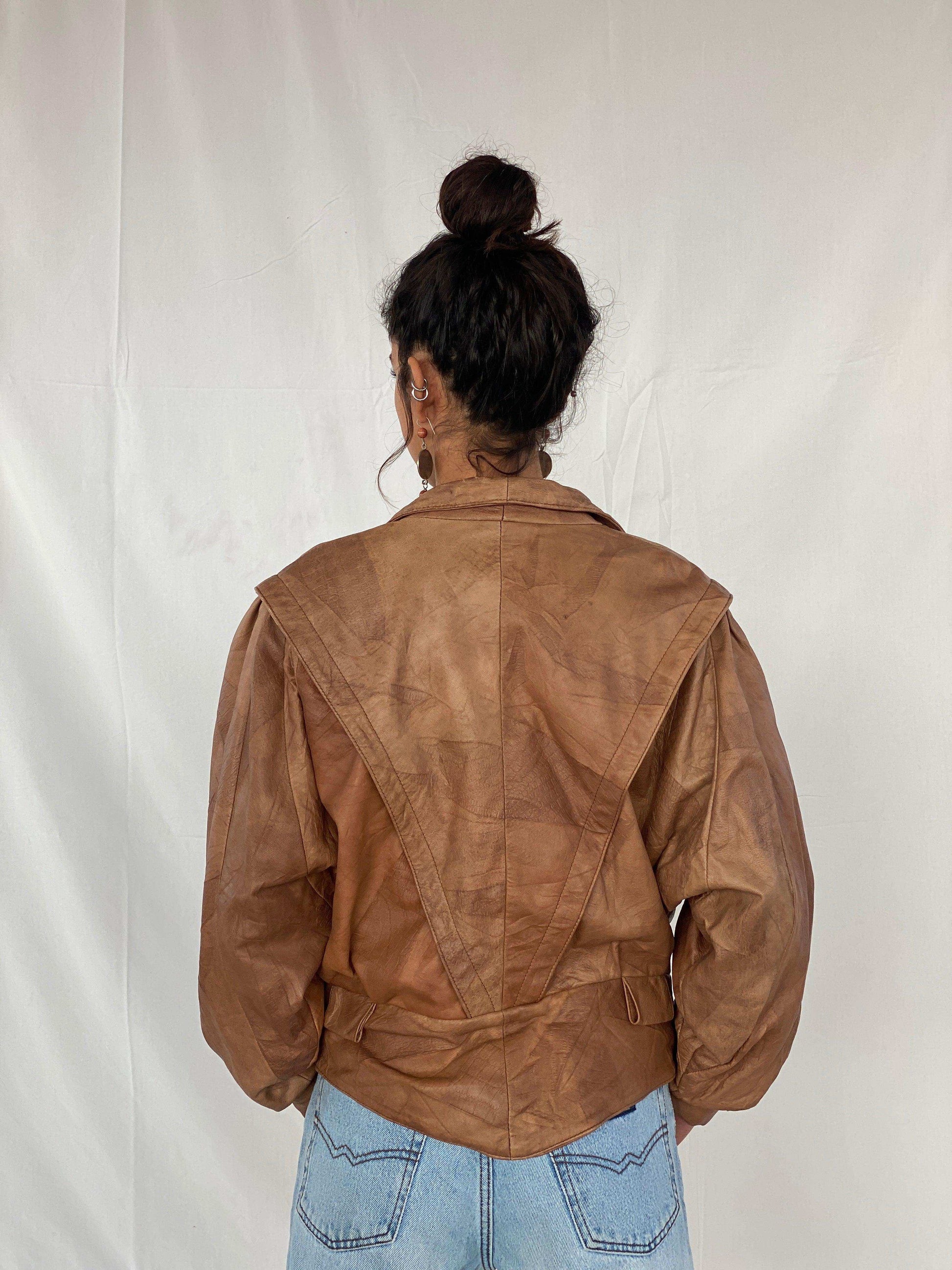 Vintage 80s Creazioni By Vinsen Genuine Leather Jacket - Balagan Vintage Leather Jacket 80s, 90s, genuine leather, genuine leather jacket, NEW IN, Tojan