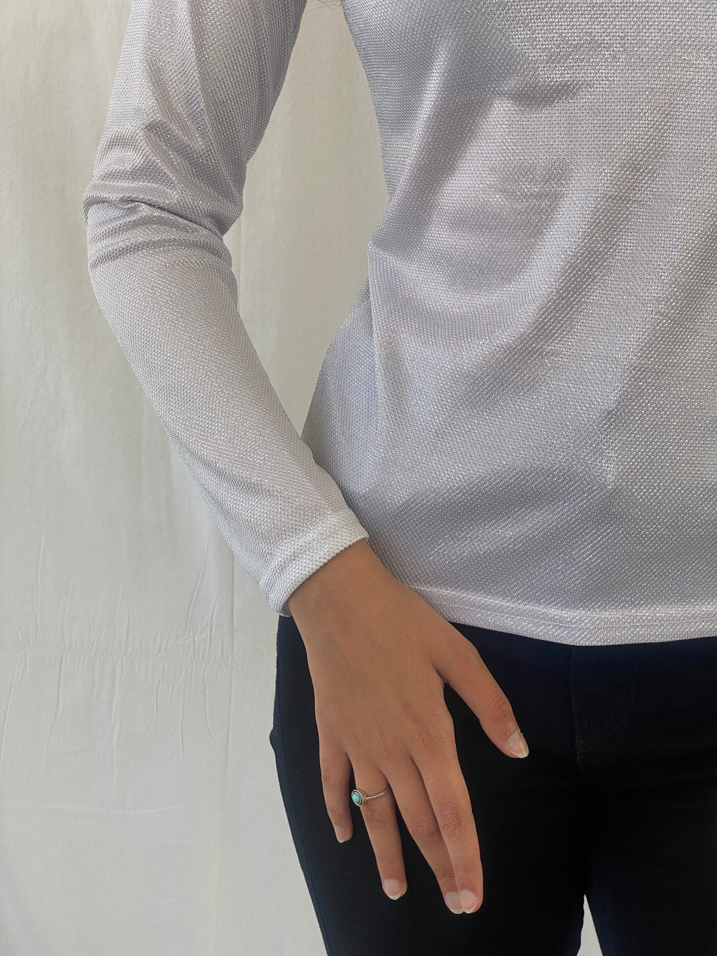 Y2K Bill Bird Shimmery Women’s Full Sleeve Top - S