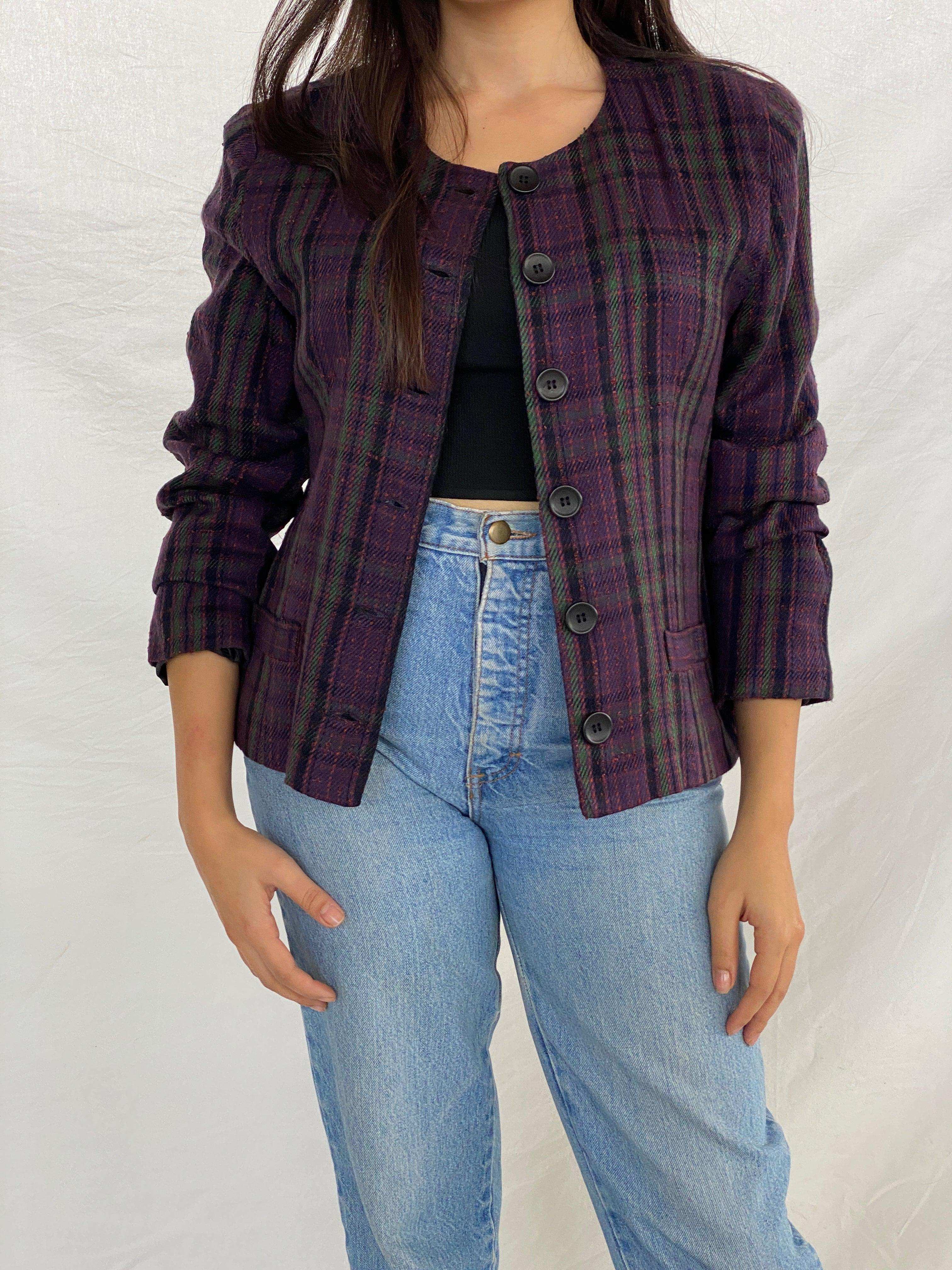 Vintage 90s Bedford Fair Striped Blazer - Balagan Vintage Blazer 90s, Aseel, blazer, NEW IN, plaid blazer