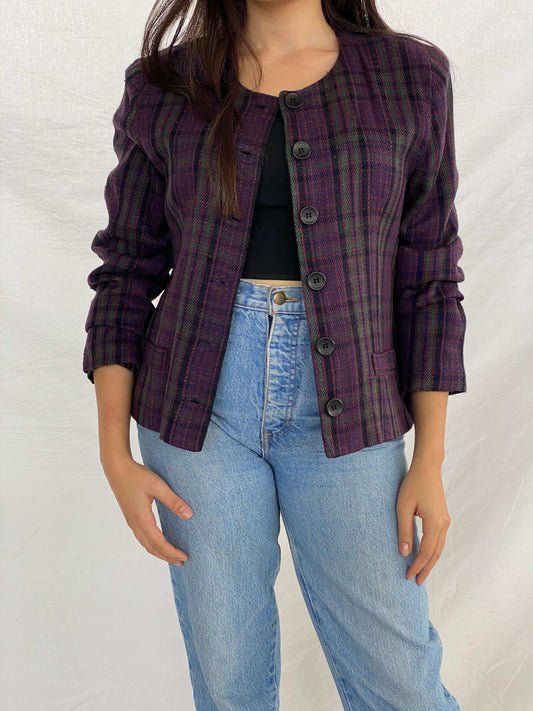 Vintage 90s Bedford Fair Striped Blazer - Balagan Vintage Blazer 90s, Aseel, blazer, NEW IN, plaid blazer