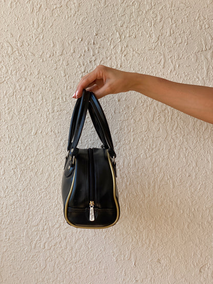 Vintage Y2K Buffalo Black & Gold Mini Bowling Bag
